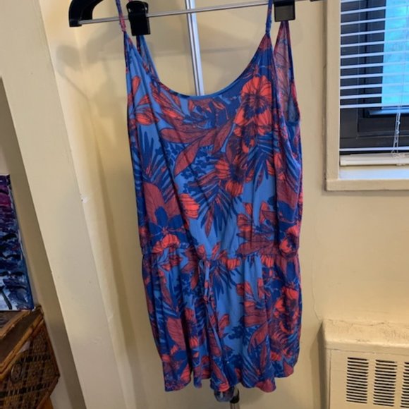 Hawaiian Tropic  Blue Floral Romper - Picture 2 of 7